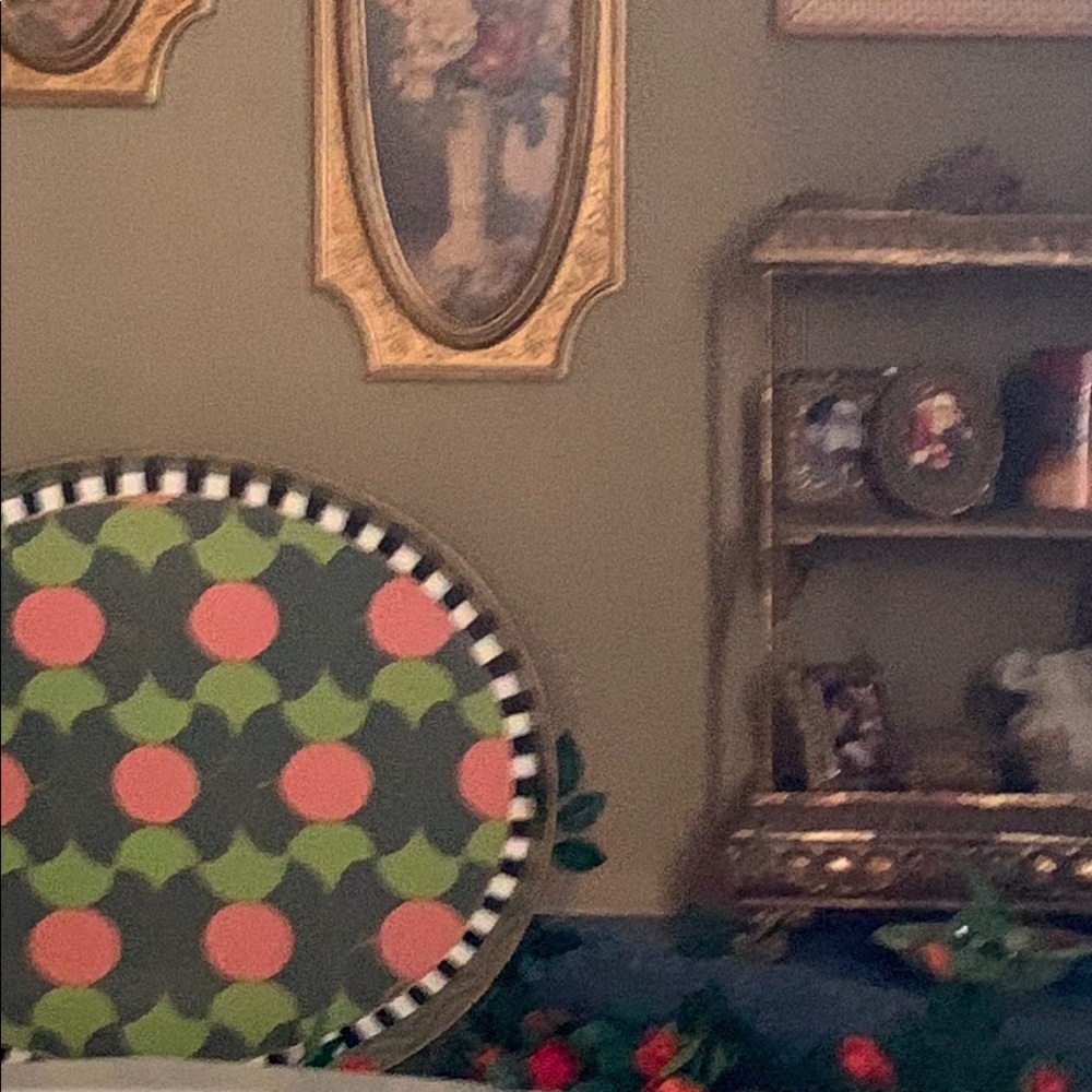 Green and Pink Patterned Chair
